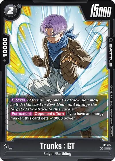 Trunks : GT FP-020 (Fusion World Promotion Cards and Packs) Near Mint