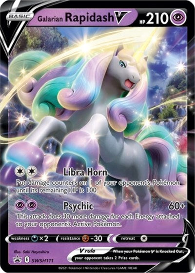Galarian Rapidash V - SWSH111 (SWSH: Sword & Shield Promo Cards) Near Mint Holofoil