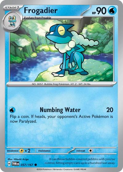 Frogadier (SV06: Twilight Masquerade) Near Mint Reverse Holofoil - Nick Nack's Full Frontal Attack