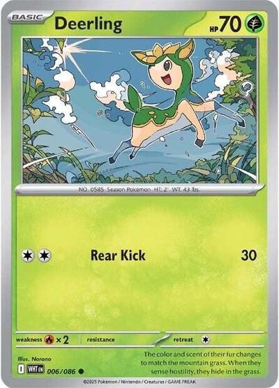 Deerling (SV: White Flare) Near Mint Reverse Holofoil - Nick Nack's Full Frontal Attack