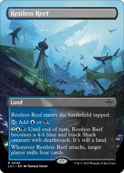 Restless Reef (Borderless) (The Lost Caverns of Ixalan) Near Mint Foil - Nick Nack's Full Frontal Attack