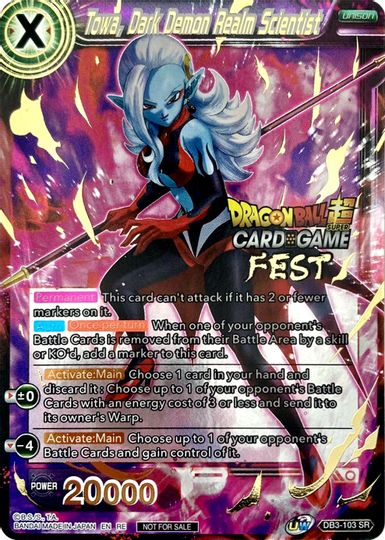 Towa, Dark Demon Realm Scientist (Card Game Fest 2022) (DB3-103) [Cartes de promotion de tournoi] 