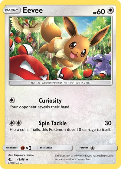 Eevee (48) (Hidden Fates) Near Mint Reverse Holofoil