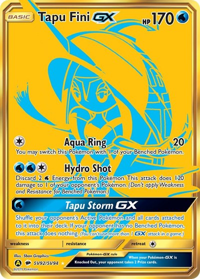 Tapu Fini GX (Hidden Fates: Shiny Vault) Near Mint Holofoil
