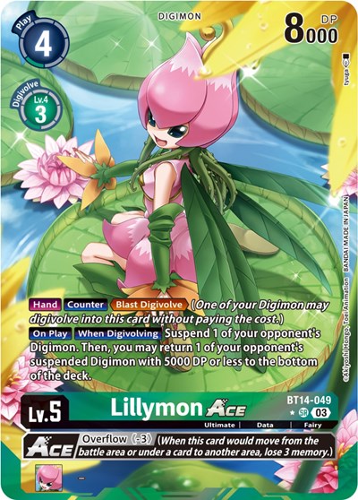 Lillymon Ace (Alternate Art) (Blast Ace) Near Mint Foil