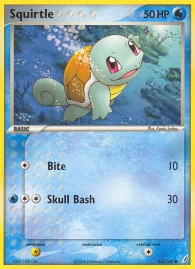 Squirtle - 063 (Crystal Guardians) Light Play