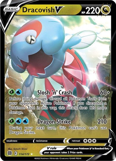 Dracovish V (SWSH09: Brilliant Stars) Near Mint Holofoil