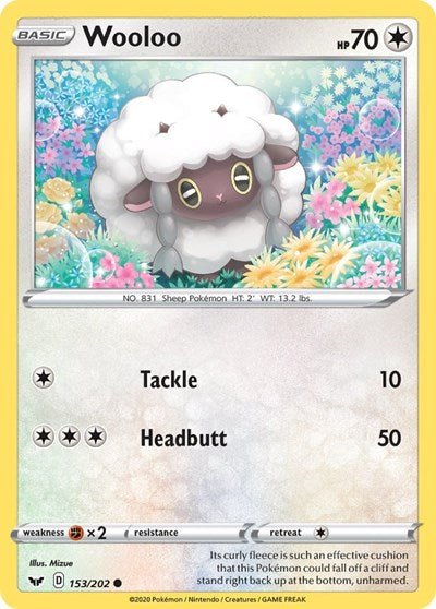 Wooloo (153) (SWSH01: Sword & Shield Base Set) Near Mint - Nick Nack's Full Frontal Attack