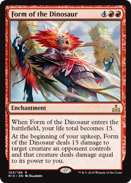 Form of the Dinosaur (Rivals of Ixalan) Near Mint