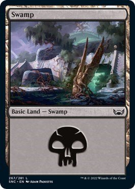 Swamp (267) (Streets of New Capenna) Near Mint - Nick Nack's Full Frontal Attack