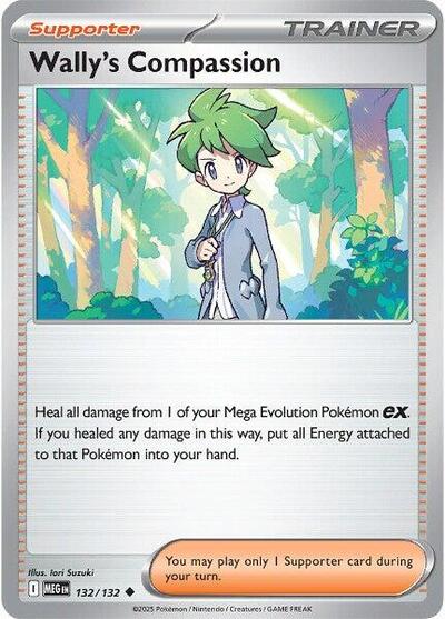 Wally's Compassion - 132 (ME01: Mega Evolution) Near Mint Reverse Holofoil