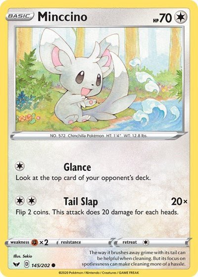 Minccino (145) (SWSH01: Sword & Shield Base Set) Near Mint - Nick Nack's Full Frontal Attack