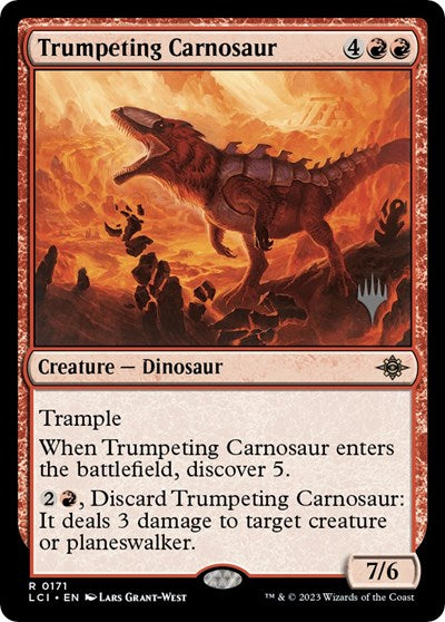 Trumpeting Carnosaur (Promo Pack: The Lost Caverns of Ixalan) Near Mint Foil