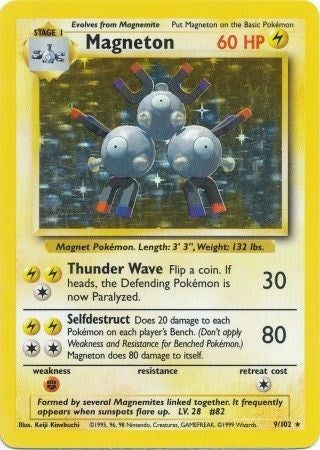 Magneton (Base Set) Medium Play Holofoil Unlimited