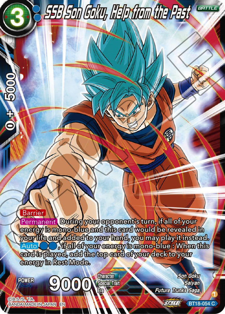SSB Son Goku, Aide du passé (BT18-054) [Dawn of the Z-Legends] 