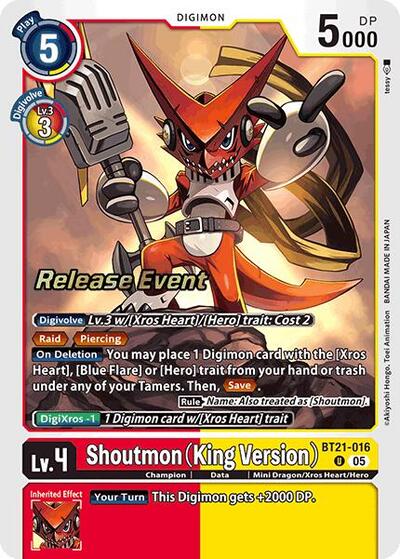 Shoutmon (King Version) (World Convergence Release Event Cards) Near Mint