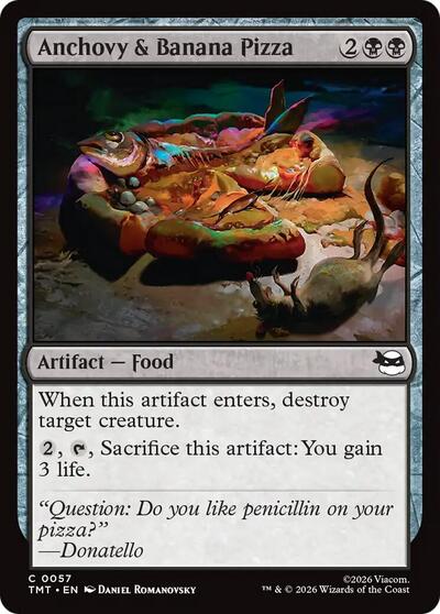 Anchovy & Banana Pizza (Teenage Mutant Ninja Turtles) Near Mint Foil - Nick Nack's Full Frontal Attack