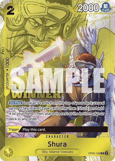 Shura (Winner Pack Vol. 7) (One Piece Promotion Cards) Near Mint Foil