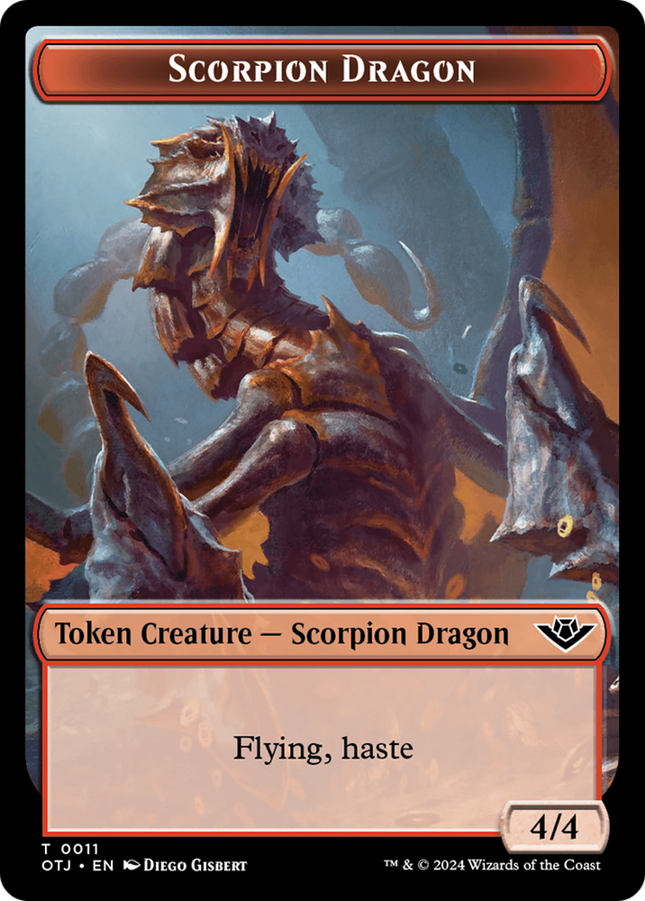 Scorpion Dragon // Plot Double-Sided Token [Outlaws of Thunder Junction Tokens]
