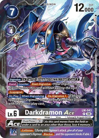 Darkdramon ACE (Limited Card Pack) (World Convergence) Near Mint Foil - Nick Nack's Full Frontal Attack