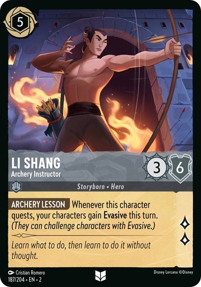 Li Shang - Archery Instructor (Rise of the Floodborn) Near Mint - Nick Nack's Full Frontal Attack