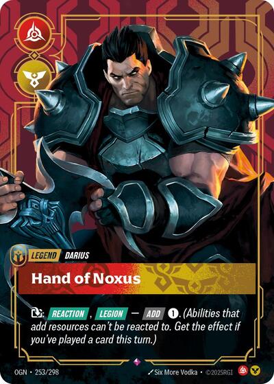 Darius Hand of Noxus (Origins) Near Mint Foil - Nick Nack's Full Frontal Attack