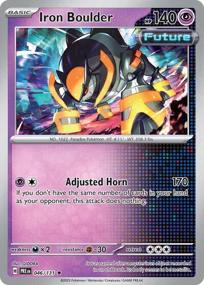 Iron Boulder (SV: Prismatic Evolutions) Near Mint Reverse Holofoil - Nick Nack's Full Frontal Attack