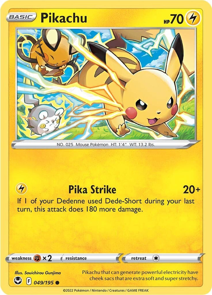 Pikachu (049/195) [Espada y escudo: Tempestad plateada] 