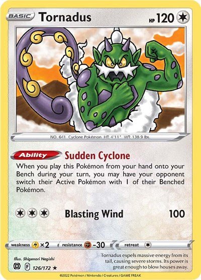 Tornadus (SWSH09: Brilliant Stars) Near Mint - Nick Nack's Full Frontal Attack