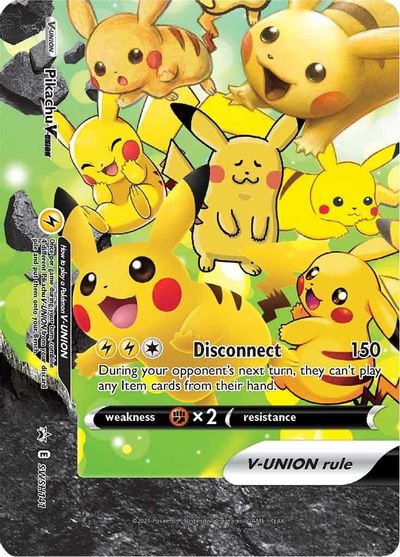 Pikachu V-UNION (SWSH141) (Célébrations) [Épée et Bouclier : Promos Black Star] 