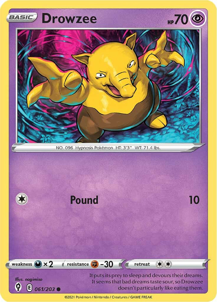 Drowzee (061/203) [Espada y escudo: Cielos en evolución] 