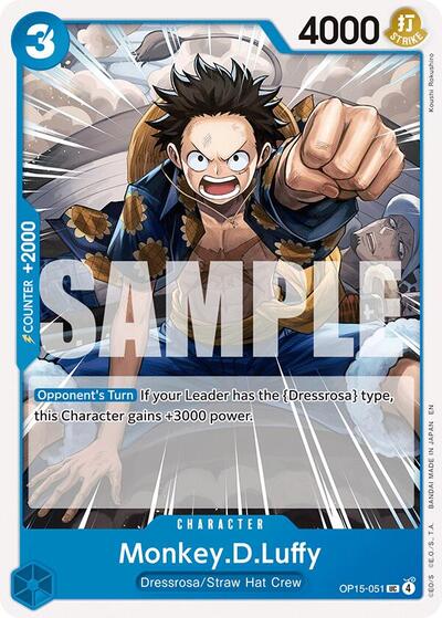 Monkey.D.Luffy (OP15 - 051) (Adventure on Kami's Island) Near Mint - Nick Nack's Full Frontal Attack