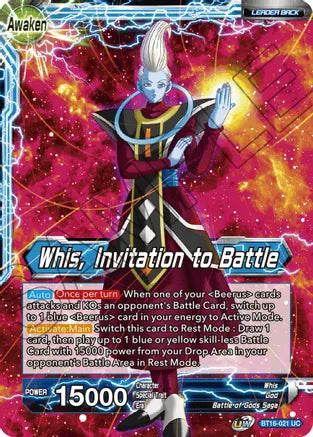 Whis // Whis, Invitation to Battle (BT16-021) [Realm of the Gods]