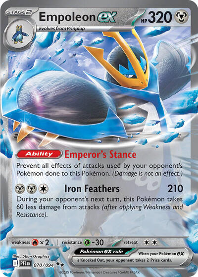 Empoleon ex - 070 (ME02: Phantasmal Flames) Near Mint Holofoil