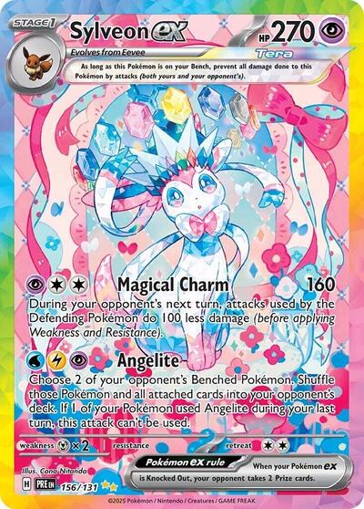Sylveon ex - 156 (SV: Prismatic Evolutions) Near Mint Holofoil
