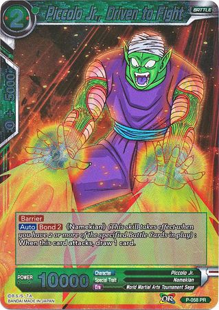 Piccolo Jr., Driven to Fight (P-058) [Cartes de promotion] 