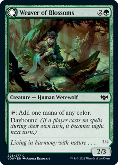 Weaver of Blossoms / Blossom - Clad Werewolf (Innistrad: Crimson Vow) Near Mint - Nick Nack's Full Frontal Attack