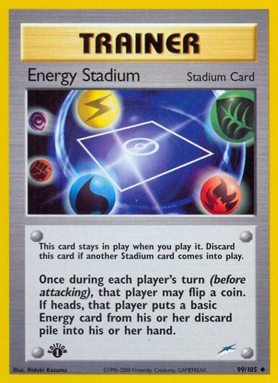 Energy Stadium (Neo Destiny) Light Play 1st Edition - Nick Nack's Full Frontal Attack