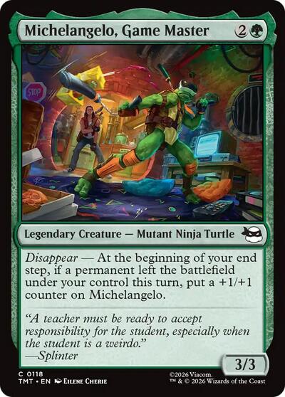 Michelangelo, Game Master (Teenage Mutant Ninja Turtles) Near Mint Foil - Nick Nack's Full Frontal Attack