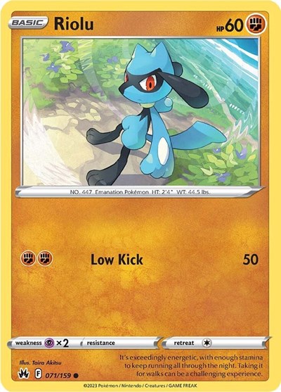 Riolu (Crown Zenith) Near Mint
