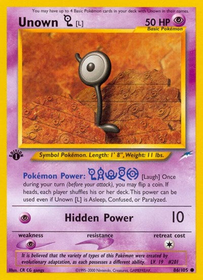 Unown (L) (Neo Destiny) Light Play Unlimited