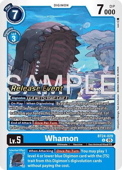 Whamon (Time Stranger Release Events Cards) Near Mint