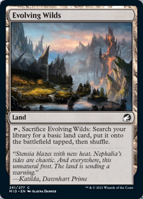 Evolving Wilds (Innistrad: Midnight Hunt) Near Mint - Nick Nack's Full Frontal Attack