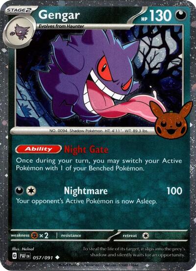 Gengar (Cosmos Holo) (Trick or Trade BOOster Bundle 2024) Near Mint Holofoil
