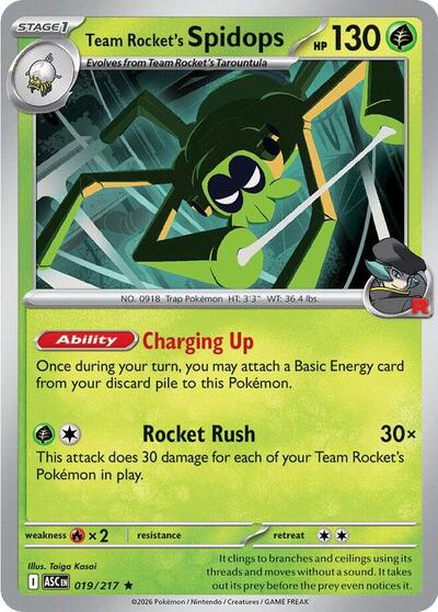 Team Rocket's Spidops (ME: Ascended Heroes) Near Mint Holofoil - Nick Nack's Full Frontal Attack