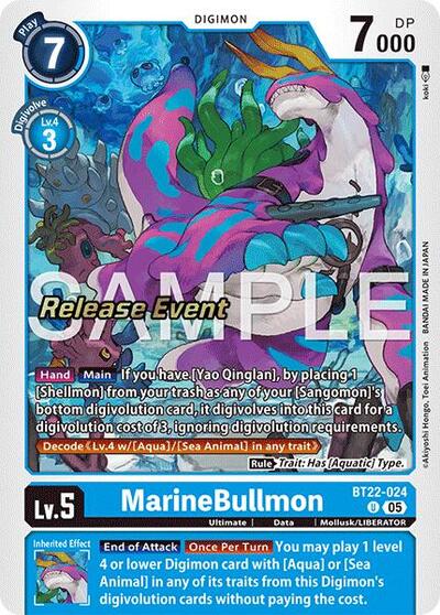 MarineBullmon (Cyber Eden Release Event Cards) Near Mint