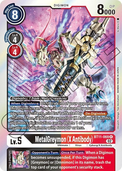 MetalGreymon (X Antibody) (Dimensional Phase) Near Mint Foil