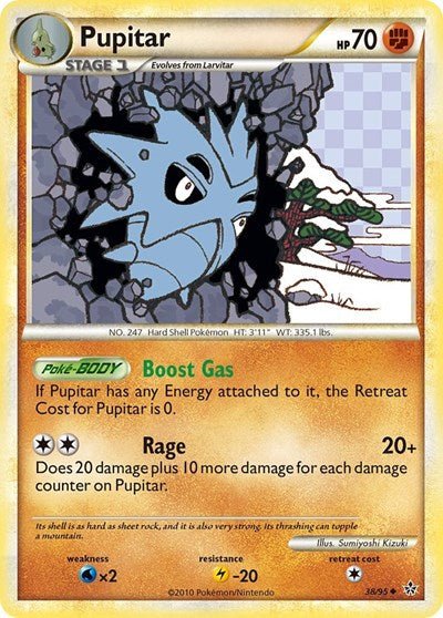 Pupitar (38) (Unleashed) Medium Play Reverse Holofoil - Nick Nack's Full Frontal Attack