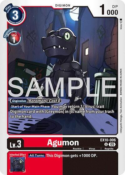 Agumon (Sinister Order) Near Mint - Nick Nack's Full Frontal Attack