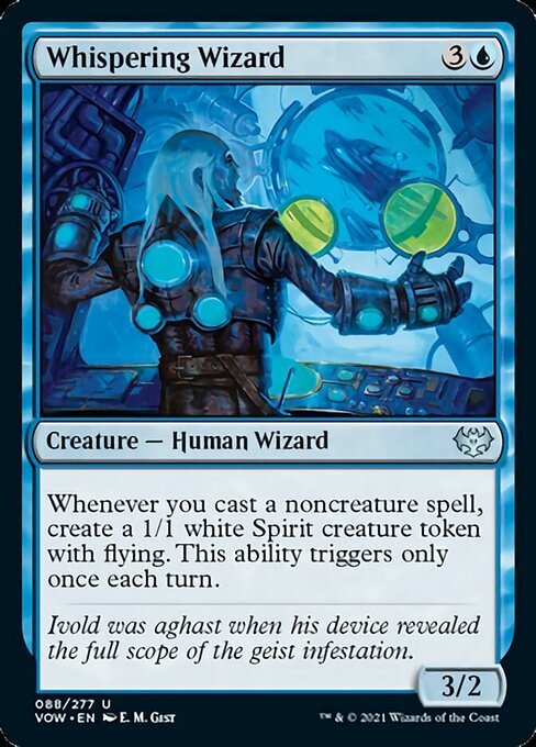 Whispering Wizard (Innistrad: Crimson Vow) Near Mint - Nick Nack's Full Frontal Attack